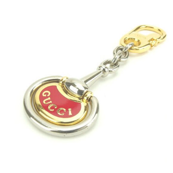 Authentic Gucci key ring Key holder Logo Silver Gold Woman - Picture 2 of 5